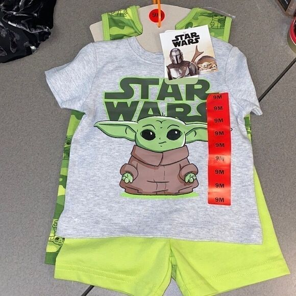 3 Piece Ensemble Star  Wars Baby Yoda NWT - Picture 1 of 5